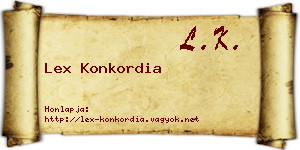 Lex Konkordia névjegykártya